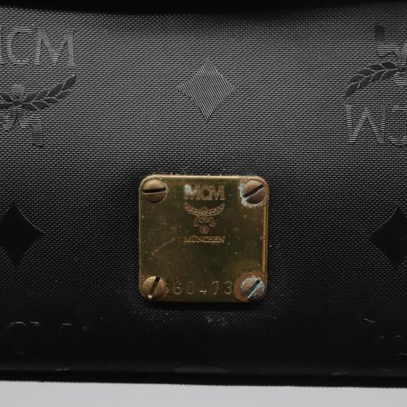 MCM – MixTHINKS MCM Vicetos Logogram Hand Bag Nylon Black Gold Auth BD073